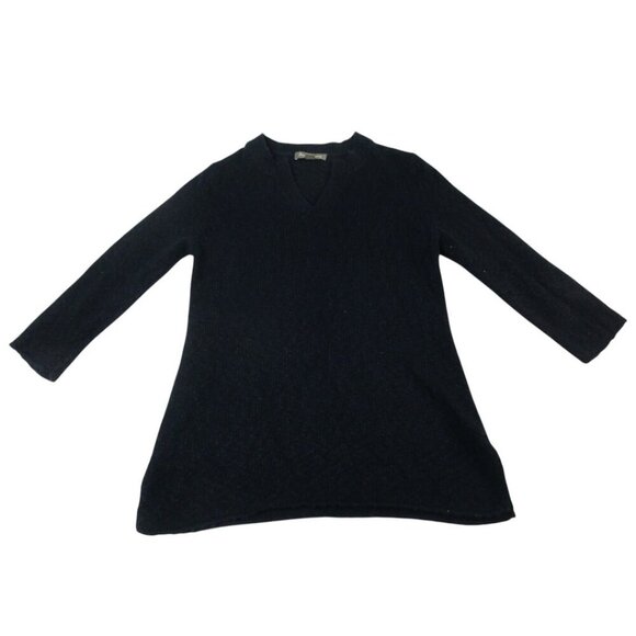 Tommy Bahama Sweater Women's Small Black Knitted Casual 3/4 Sleeve Pullover. - Picture 1 of 13